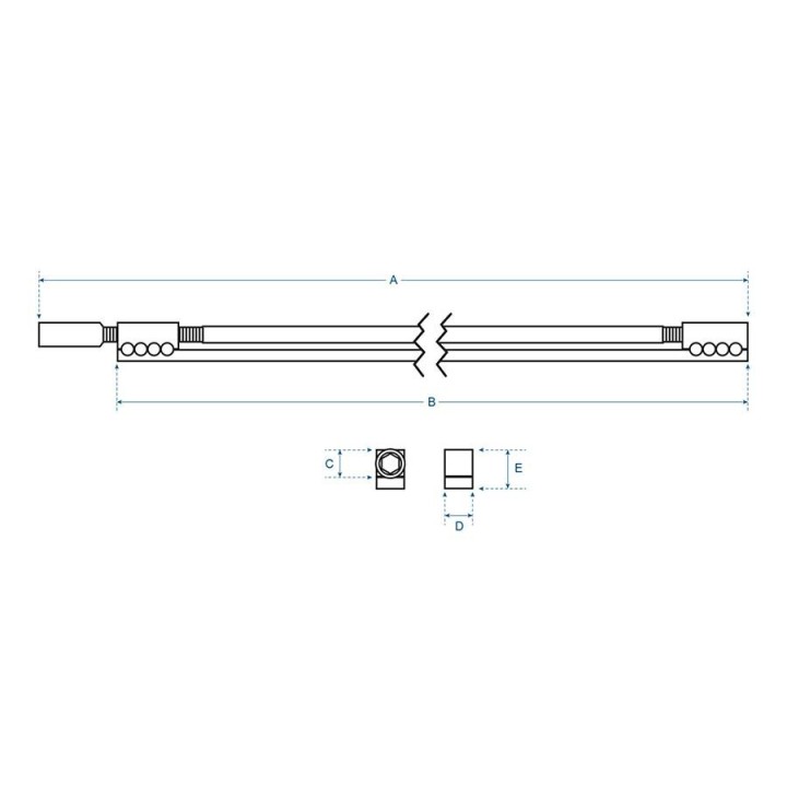 Acquista Boston Tro-600-L Truss Rod Singola Azione Dado Esagonale G-Style Unf 10-32 600mm online | Merula Strumenti Musicali
