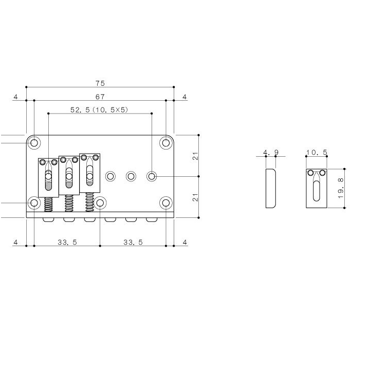Acquista Gotoh Got-Gtc101-C Ponte Fisso 6 Corde Chrome online | Merula Strumenti Musicali