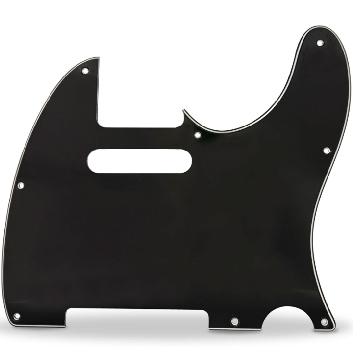 AXLABS - AX-PGT3P8S-B  Pickguard 62 Tele Style 3ply 8 hole black