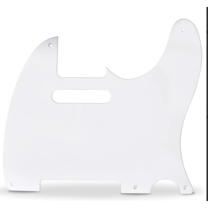 AXLABS - AX-PGT1P5S-W  Pickguard 52 Tele Style 1ply 5 hole white