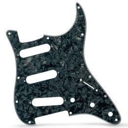 AXLABS - AX-PGS3P11S-BP Pickguard Strat Style 3ply 11 hole black pearl
