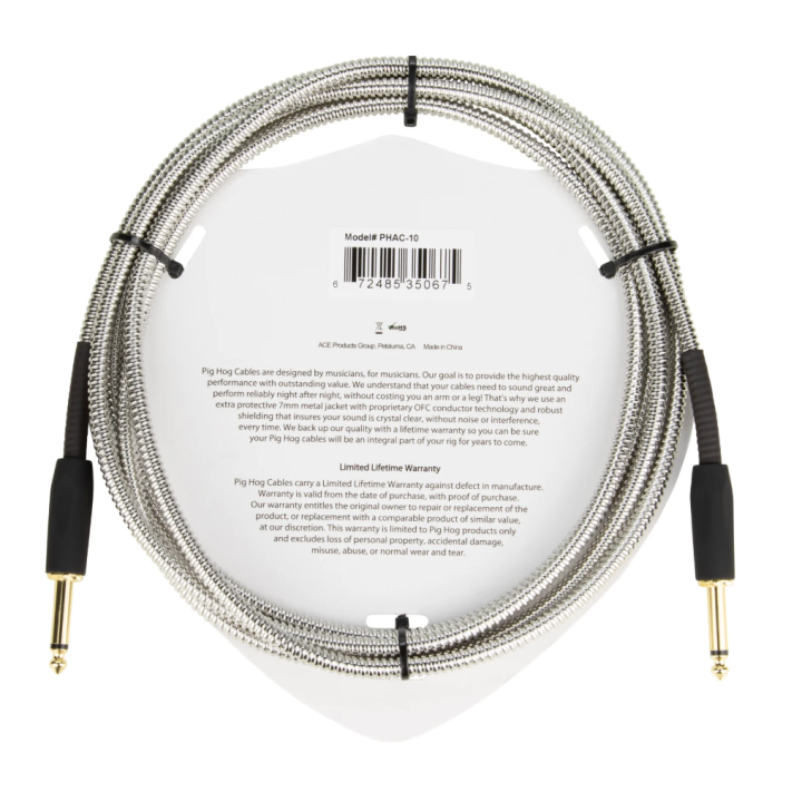 Pig Hog - PHAC-10 Armor Clad Instrument Cable, 10ft (3,048 m)