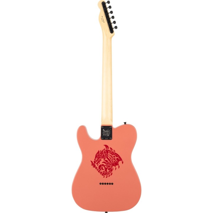 Fender Monster Hunter Rathalos Telecaster, Rosewood Fingerboard, Rathalos Red