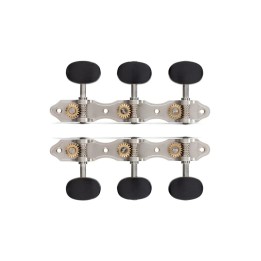 Taylor | 80486 tuner set nickel/ebony buttons, slot head, 6st