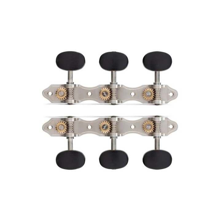 Taylor | 80486 tuner set nickel/ebony buttons, slot head, 6st