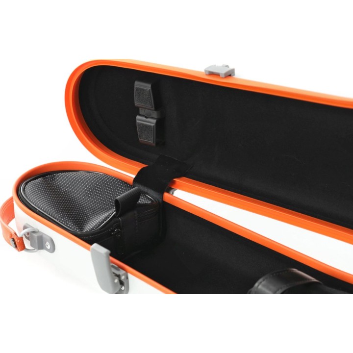 Gewapure - PS351088 Astuccio Sagomato Per Violino Policarbonato Fun 4/4 - 1/2 Bianco/Nero