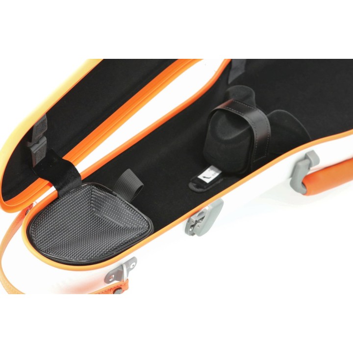 Gewapure - PS351088 Astuccio Sagomato Per Violino Policarbonato Fun 4/4 - 1/2 Bianco/Nero
