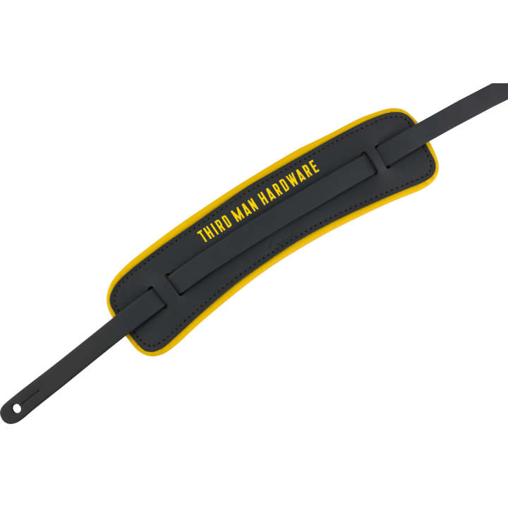 Fender x Third Man Hardware Leather Strap, Black/Yellow