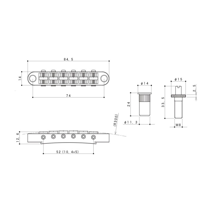 Acquista Gotoh Got-Ge103b-T-C Ponte Fisso Tom Style 6 Corde Chrome online | Merula Strumenti Musicali