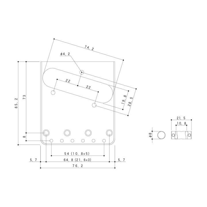 Acquista Gotoh Got-Bs-Tc1s-C Ponte Fisso Tele Style 6 Corde Chrome online | Merula Strumenti Musicali