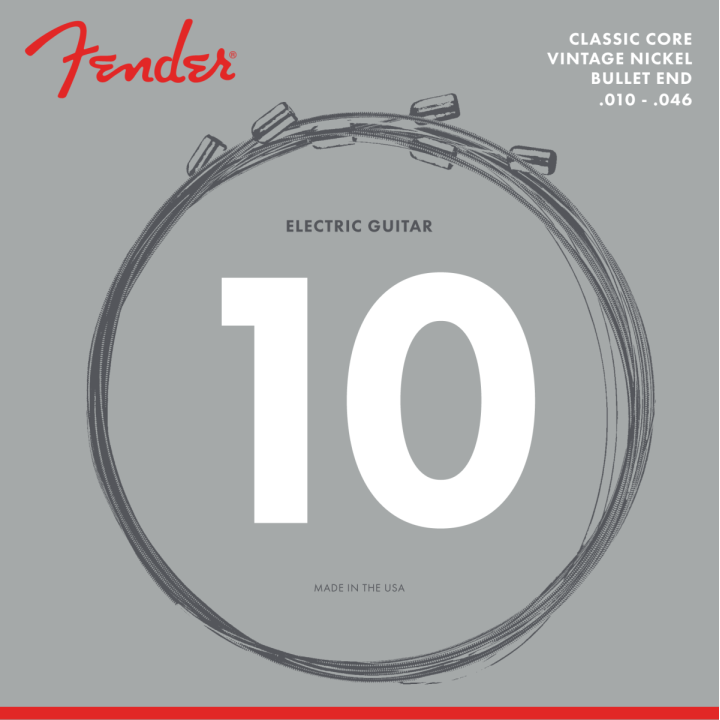 Acquista FENDER Classic Core Electric Guitar Strings, Vintage Nickel, Bullet Ends 0733155406 online | Merula Strumenti Musicali