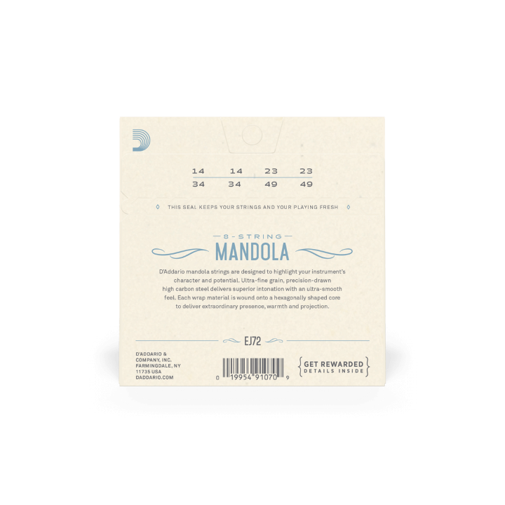 Acquista D'Addario Ej72 D'Addario Ej72 Phosphor Bronze Mandola Strings, Light, 14-49 online | Merula Strumenti Musicali