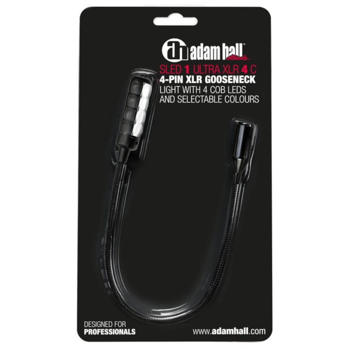 Adam Hall - SLED1 ULTRA  XLR 4C Lampada a Collo di Cigno