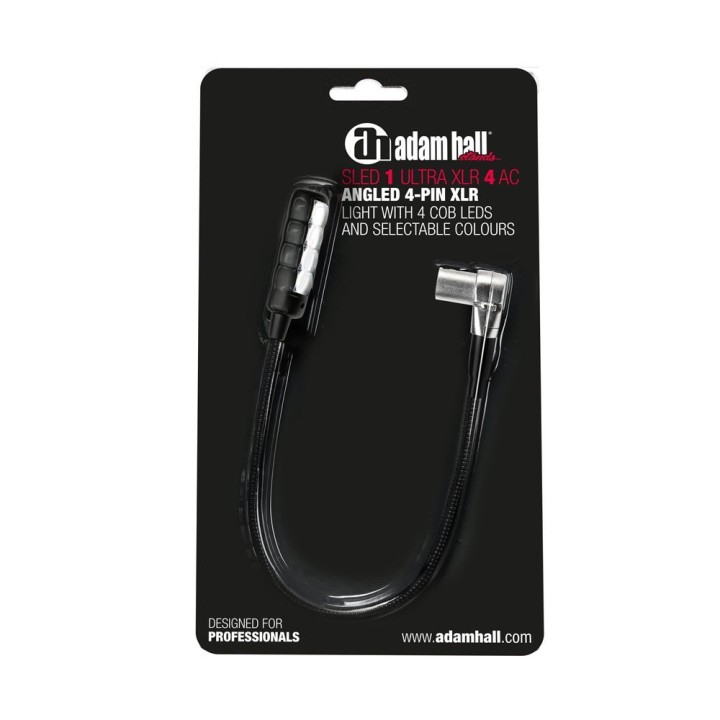 Adam Hall - SLED1 ULTRA XLR 4AC Lampada a Collo d'Oca