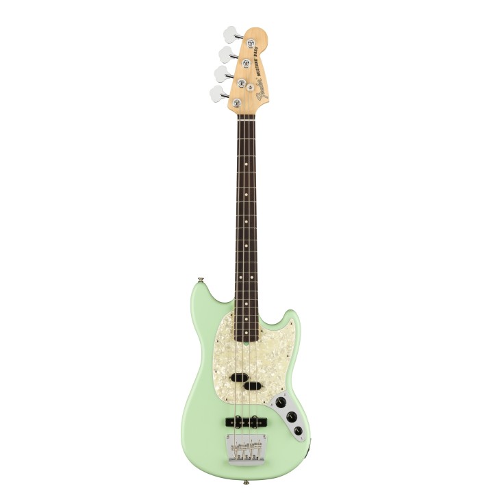 Acquista FENDER American Performer Mustang Bass, Rosewood Fingerboard, Satin Surf Green online | Merula Strumenti Musicali