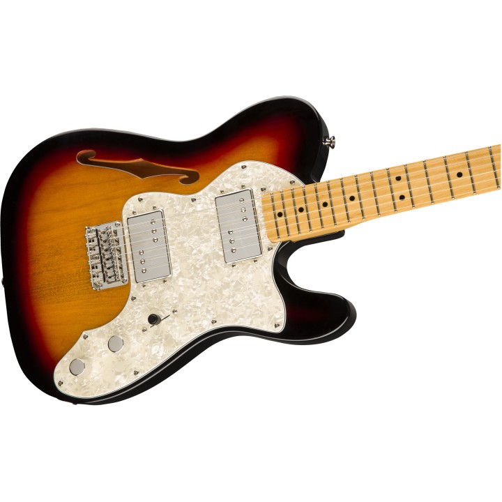 Acquista SQUIER Classic Vibe '70s Telecaster Thinline, Maple Fingerboard, 3-Color Sunburst online | Merula Strumenti Musicali