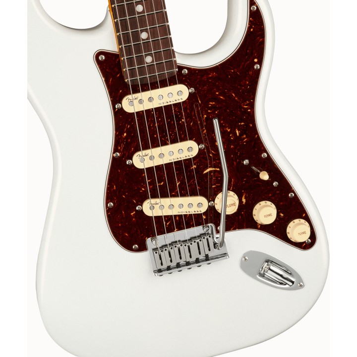 Acquista FENDER American Ultra Stratocaster, Rosewood Fingerboard, Arctic Pearl online | Merula Strumenti Musicali