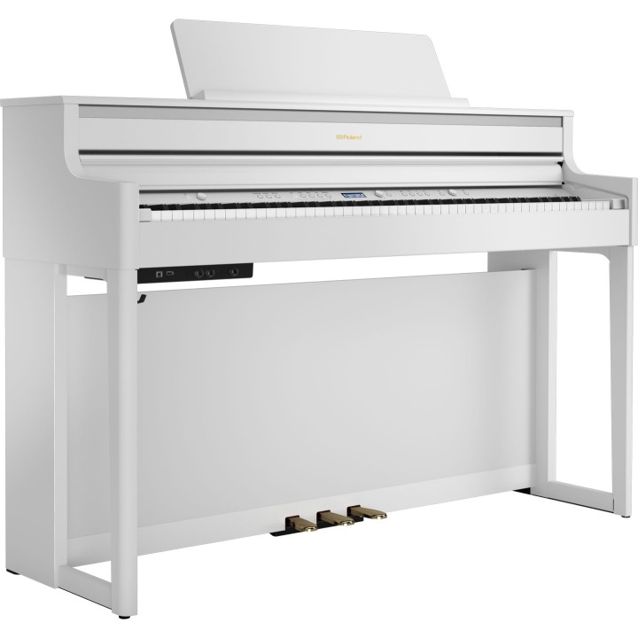 roland hp 704 white piano digitale con mobile