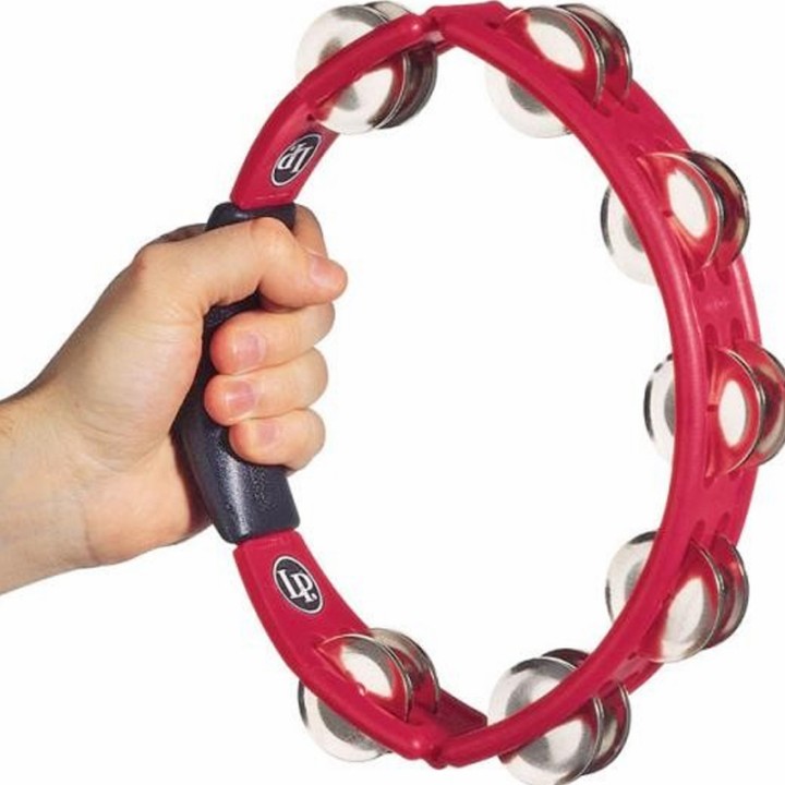 Acquista LATIN PERCUSSION Lp151 Tamburello Cyclop Steel Jingles Red online | Merula Strumenti Musicali