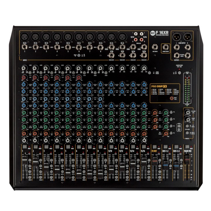 RCF F16XR | Mixer analogico 16 canali con effetti e funzione registrazione