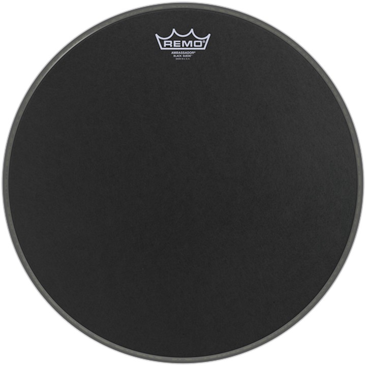 Acquista REMO Ba-0810-Es Ambassador Black Suede 10" online | Merula Strumenti Musicali