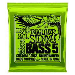 Acquista ERNIE BALL 2836 REGULAR SLINKY NICKEL WOUND (5 corde) 45-130 online | Merula Strumenti Musicali
