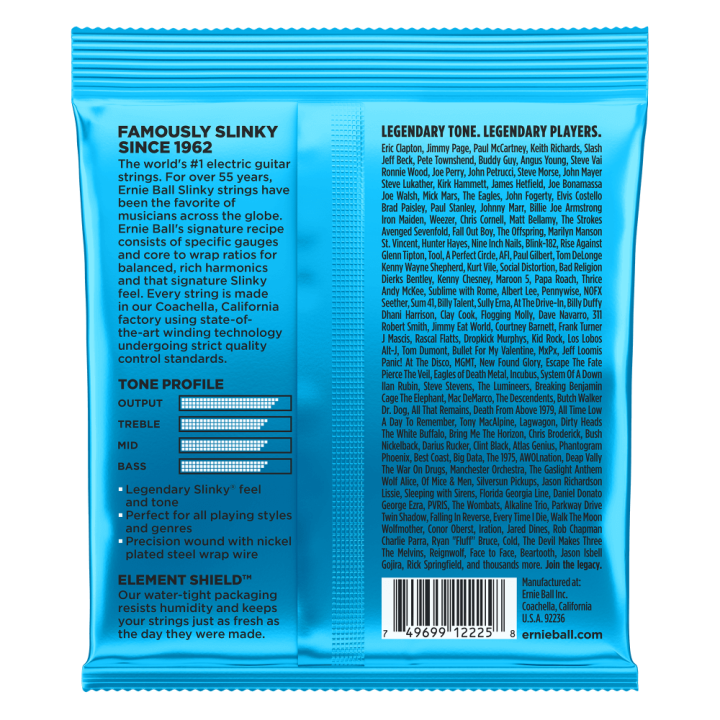 Acquista ERNIE BALL 2225 EXTRA SLINKY CON AVVOLGIMENTO IN NICKEL 8-38 online | Merula Strumenti Musicali