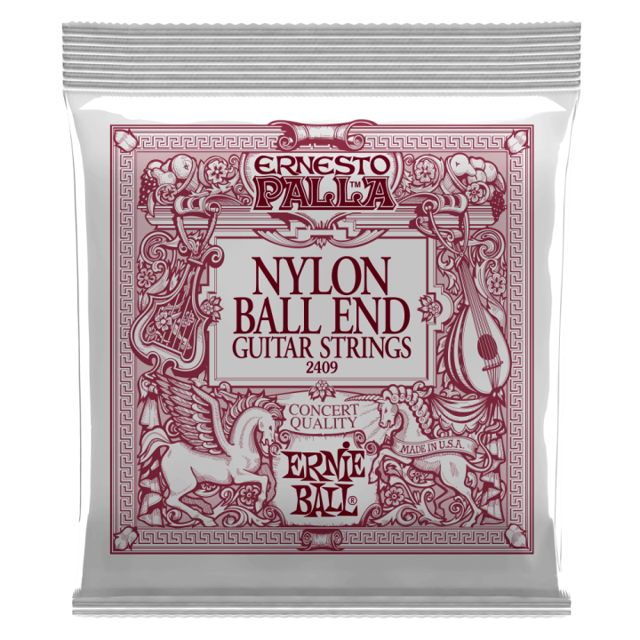 Acquista ERNIE BALL 2409 ERNESTO PALLA BLACK NYLON GOLD BALL END 28-42 online | Merula Strumenti Musicali