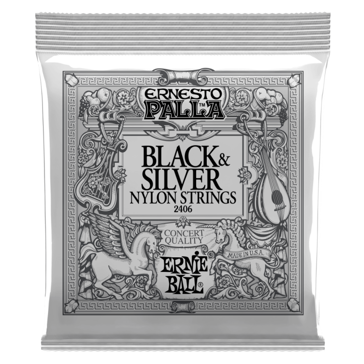 Acquista ERNIE BALL 2406 ERNESTO PALLA BLACK & SILVER 28-42 online | Merula Strumenti Musicali
