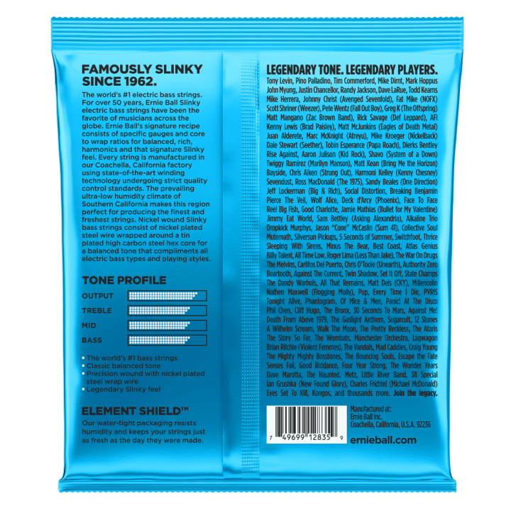 Acquista ERNIE BALL 2835 EXTRA SLINKY NICKEL WOUND 40-95 online | Merula Strumenti Musicali
