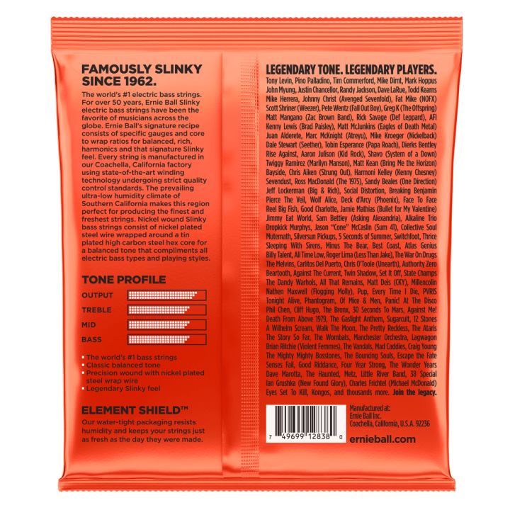 Acquista ERNIE BALL 2838 SLINKY NICKEL WOUND (6 CORDE) 32-130 online | Merula Strumenti Musicali
