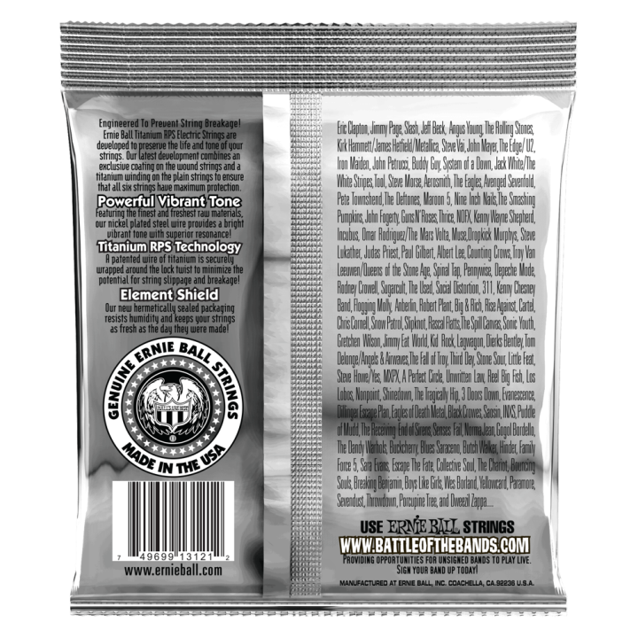 Acquista ERNIE BALL 3121 REGULAR SLINKY RPS COATED TITANIUM 10-46 online | Merula Strumenti Musicali