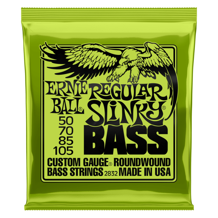 Acquista ERNIE BALL 2832 REGULAR SLINKY NICKEL WOUND 50-105 online | Merula Strumenti Musicali