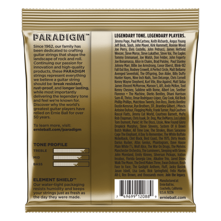 Acquista ERNIE BALL 2088 PARADIGM 80/20 BRONZE LIGHT 11-52 online | Merula Strumenti Musicali