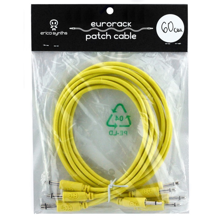Erica Synths - 5 Cavi Patch 60 Cm Giallo
