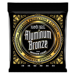 Acquista ERNIE BALL 2566 ALUMINUM BRONZE MEDIUM LIGHT 12-54 online | Merula Strumenti Musicali