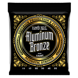 Acquista ERNIE BALL 2568 ALUMINUM BRONZE LIGHT 11-52 online | Merula Strumenti Musicali