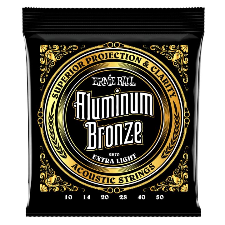 Acquista ERNIE BALL 2570 ALUMINUM BRONZE EXTRA LIGHT 10-50 online | Merula Strumenti Musicali