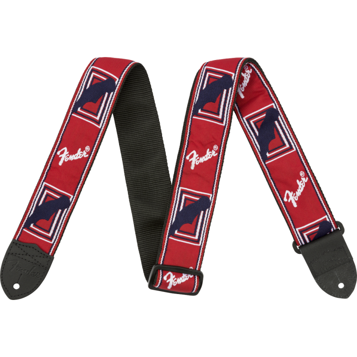 Acquista FENDER 2" Monogrammed Strap, Red/White/Blue online | Merula Strumenti Musicali