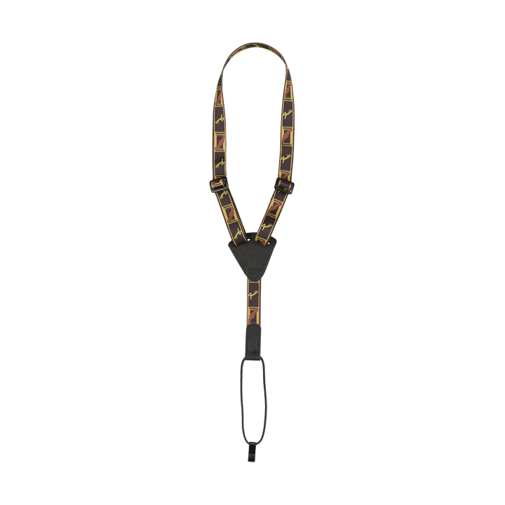 Acquista FENDER UKULELE STRAP, BLACK/YELLOW/BROWN online | Merula Strumenti Musicali