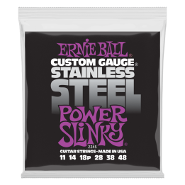 Acquista ERNIE BALL 2245 STAINLESS STEEL POWER SLINKY 11-48 online | Merula Strumenti Musicali