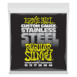 Acquista ERNIE BALL 2246 Regular Slinky Stainless Steel Wound Electric Guitar Strings 10-46 online | Merula Strumenti Musicali