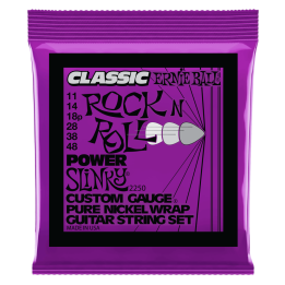 Acquista ERNIE BALL 2250 Power Slinky Classic Rock n Roll Pure Nickel Wrap Electric Guitar St online | Merula Strumenti Musicali