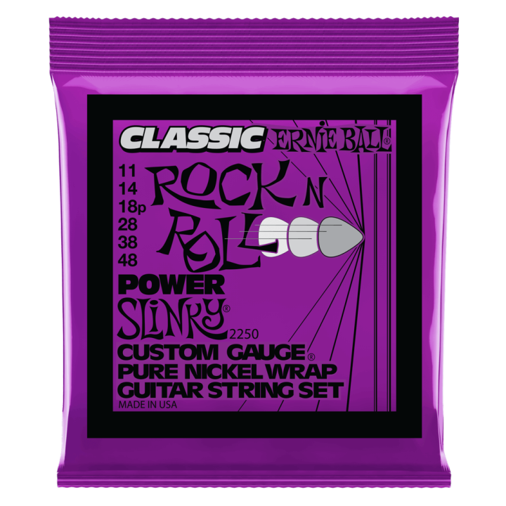 Acquista ERNIE BALL 2250 Power Slinky Classic Rock n Roll Pure Nickel Wrap Electric Guitar St online | Merula Strumenti Musicali