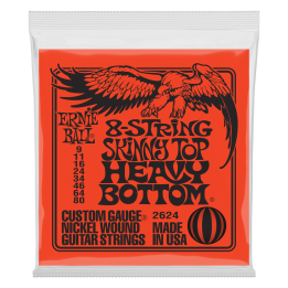 Acquista ERNIE BALL 2624 NICKEL WOUND SKINNY TOP HEAVY BOTTOM (8CORDE) 9-80 online | Merula Strumenti Musicali