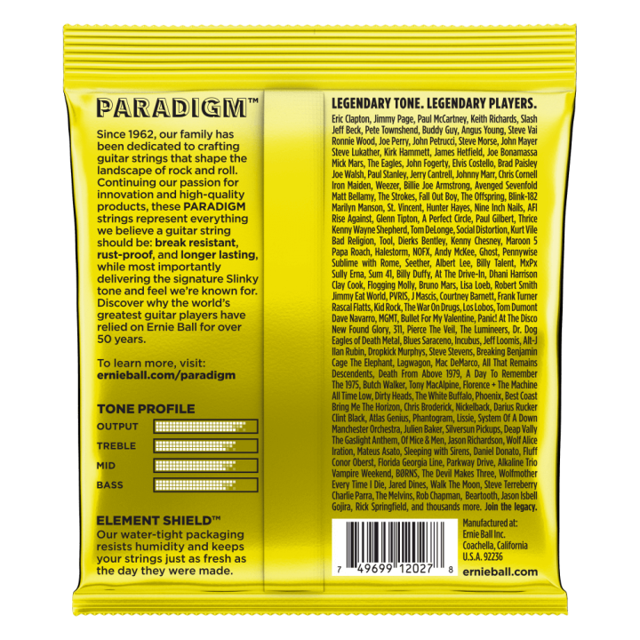 Acquista ERNIE BALL 2027 PARADIGM BEEFY SLINKY 11-54 online | Merula Strumenti Musicali