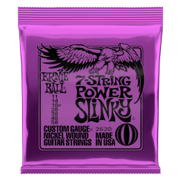 Acquista ERNIE BALL 2620 POWER SLINKY CON AVVOLGIMENTO IN NICHEL (7CORDE) 11-58 online | Merula Strumenti Musicali
