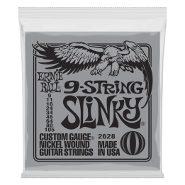 Acquista ERNIE BALL 2628 NICKEL WOUND SLINKY CON AVVOLGIMENTO IN NICHEL (9CORDE) 9-105 online | Merula Strumenti Musicali
