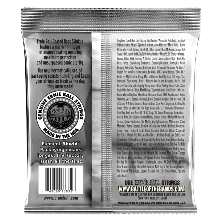 Acquista ERNIE BALL 3832 Regular Slinky Coated 50-105 online | Merula Strumenti Musicali