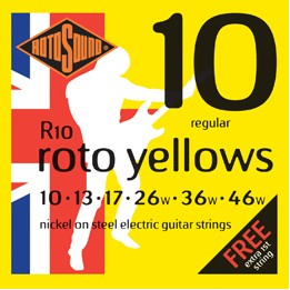 Acquista ROTOSOUND R10 Roto Yellows Nickel Regular 10-46 online | Merula Strumenti Musicali